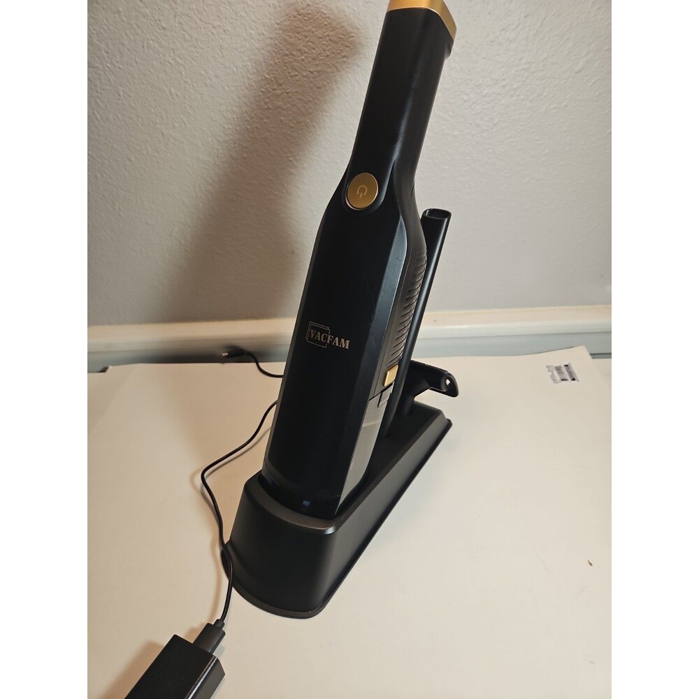 Vacfam Portable Handheld Car Suv Truck Vaccuum With Stand Up Base And Plug In...